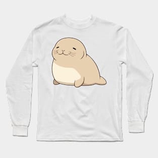 Simple drawn brown walrus Long Sleeve T-Shirt